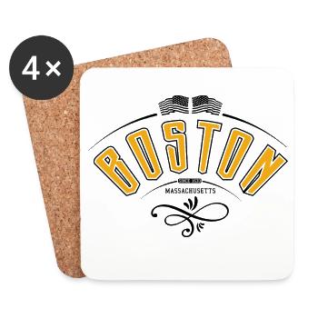 Boston Massachusetts - Coasters (set of 4) - white - Front