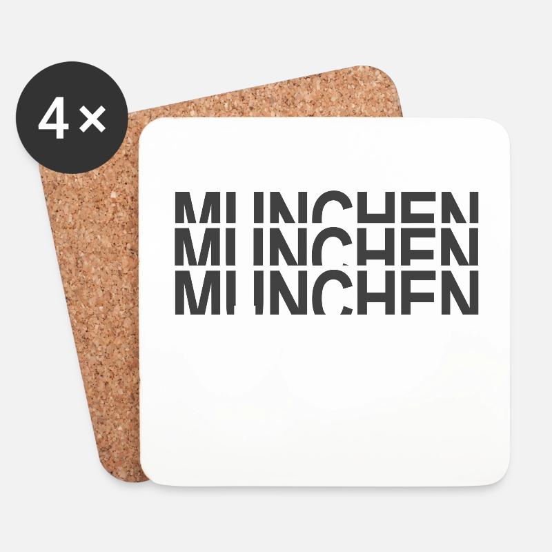 München - Untersetzer (4er-Set) - Weiß