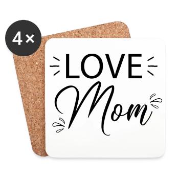 Love Mom... - Coasters (set of 4) - white - Front