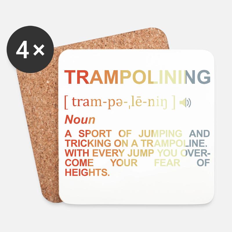 Trampolinspringen Definition - Untersetzer (4er-Set) - Weiß
