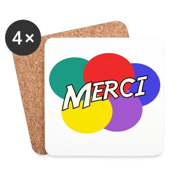 MAÎTRESSE. MERCI. MERCI MAÎTRESSE - Dessous de verre (lot de 4) - blanc - Devant