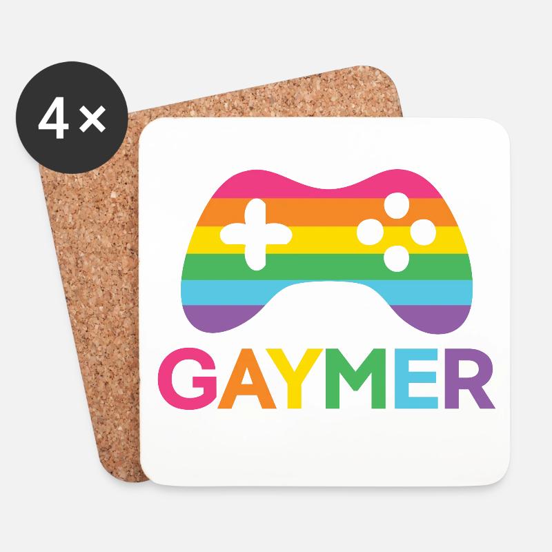 LGBT Pride Month - Gaymer - Untersetzer (4er-Set) - Weiß