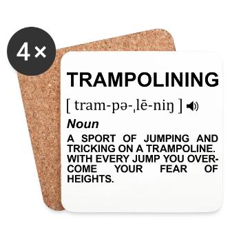 Dictionnaire Trampoline Jumping - Dessous de verre (lot de 4) - blanc - Devant