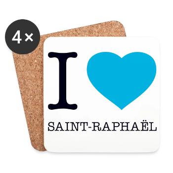 I LOVE SAINT-RAPHAEL - Untersetzer (4er-Set) - Weiß - Vorne