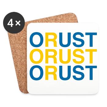 ORUST Sverige Sweden Sweden Flag - Coasters (set of 4) - white - Front