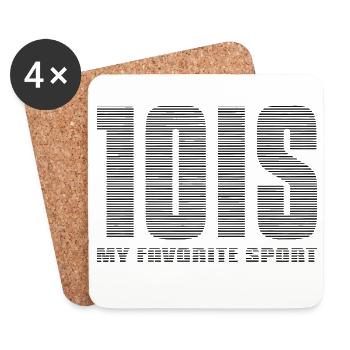 Le tennis, mon sport favori - Dessous de verre (lot de 4) - blanc - Devant