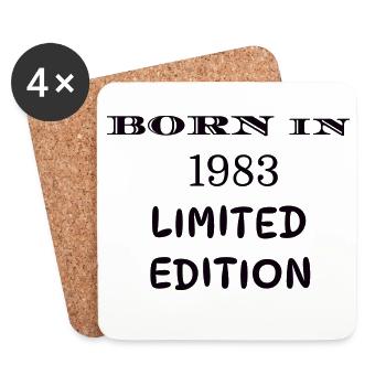 Born in 1983 édition limited - Dessous de verre (lot de 4) - blanc - Devant