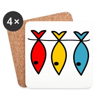 RETIREMENT. HAPPY RETIREMENT. HAPPY RETIREMENT - Coasters (set of 4) - white - Front