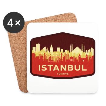 Istanbul Skyline - Coasters (set of 4) - white - Front