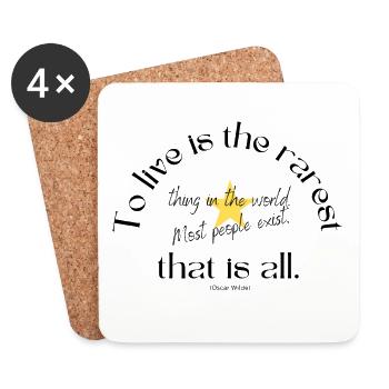 Starry Inspirational Quote Design - Coasters (set of 4) - white - Front