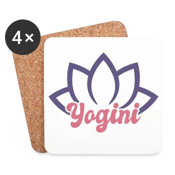 Cool Yogini - Dessous de verre (lot de 4) - blanc - Devant