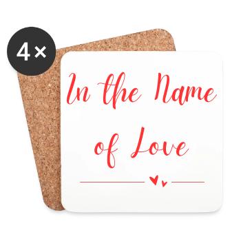 In the Name of Love - Untersetzer (4er-Set) - Weiß - Vorne