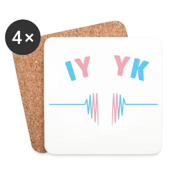 LGBT Pride Month - IYKYK Transgender - Coasters (set of 4) - white - Front