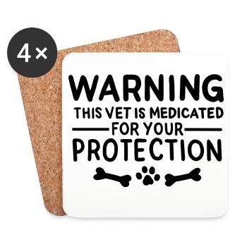 Funny veterinarian - Coasters (set of 4) - white - Front