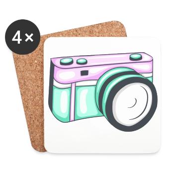 Passion for Photography #fotografia #camara - Coasters (set of 4) - white - Front