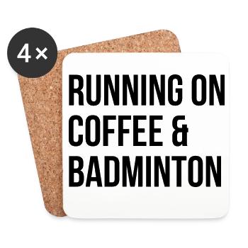 Badminton - Coasters (set of 4) - white - Front