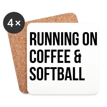 Softball - Coasters (set of 4) - white - Front
