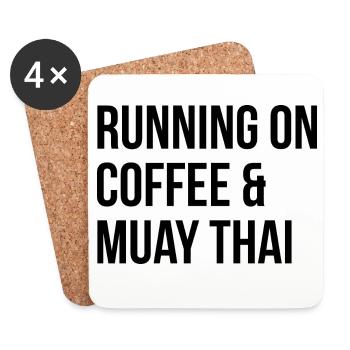 Muay Thaï - Dessous de verre (lot de 4) - blanc - Devant
