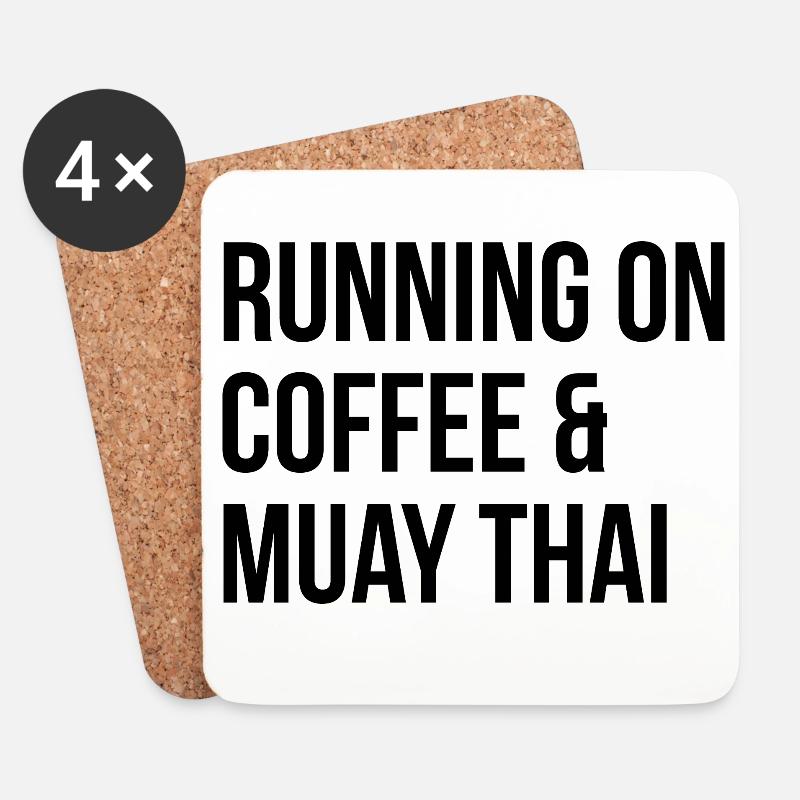 Muay Thai - Untersetzer (4er-Set) - Weiß