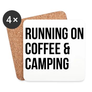 Camping - Dessous de verre (lot de 4) - blanc - Devant