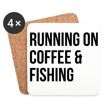 Fishing Fishing Fishing - Coasters (set of 4) - white - Front