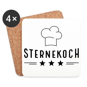 Lustige Geschenke für den Sternekoch - Untersetzer (4er-Set) - Weiß - Vorne