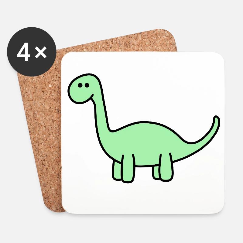 Dino - Untersetzer (4er-Set) - Weiß