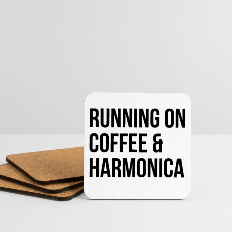 Harmonica Harmonica Harmonica Dessous de verre (lot de 4)