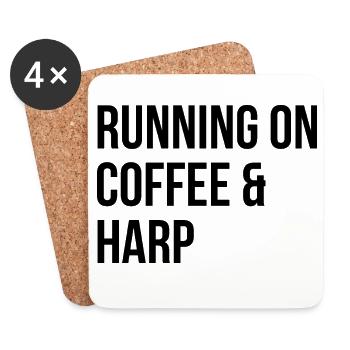 Harp Harp Harp - Coasters (set of 4) - white - Front