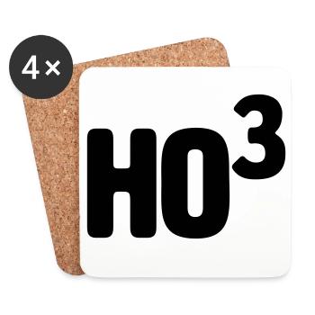 Ho3 - Ho Ho Ho - Untersetzer (4er-Set) - Weiß - Vorne