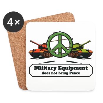 Military equipment does not bring peace - Coasters (set of 4) - white - Front