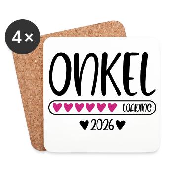 Onkel 2026 loading - Untersetzer (4er-Set) - Weiß - Vorne