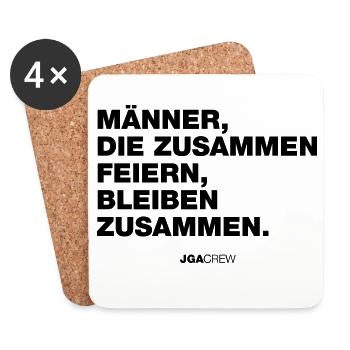 Celebrating Men (Bachelor Party) - Coasters (set of 4) - white - Front