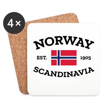 Norway - Norge - Norwegen - Scandinavia - 1905 - Coasters (set of 4) - white - Front
