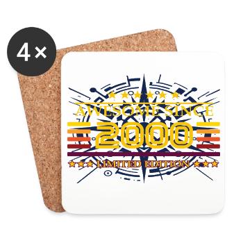 Awesome since 2000 Limited Edition - Untersetzer (4er-Set) - Weiß - Vorne