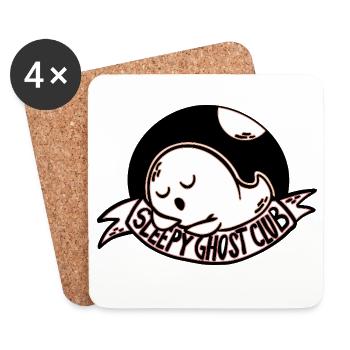 Sleepy Ghost Club - Untersetzer (4er-Set) - Weiß - Vorne