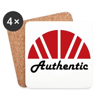 Authentic Abstract Red Ray Dawn - Coasters (set of 4) - white - Front