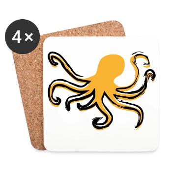 Octopus Style - Untersetzer (4er-Set) - Weiß - Vorne