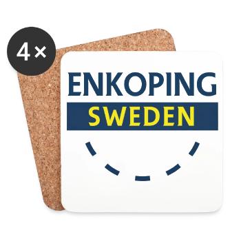Enköping Schweden Stadtschild - Untersetzer (4er-Set) - Weiß - Vorne