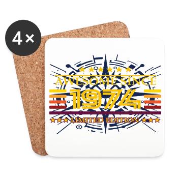 Awesome since 1974 Limited Edition - Untersetzer (4er-Set) - Weiß - Vorne