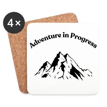 Aventure en cours – Sur la route - Dessous de verre (lot de 4) - blanc - Devant