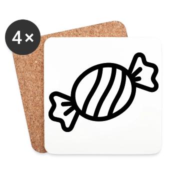 candy - Coasters (set of 4) - white - Front