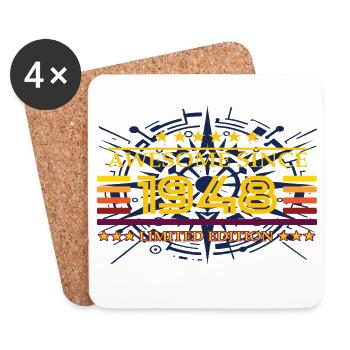 Awesome since 1948 Limited Edition - Untersetzer (4er-Set) - Weiß - Vorne