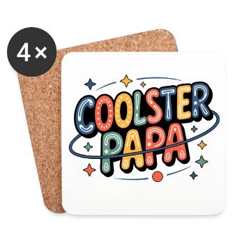 Coolest Dada Neon Colors - Coasters (set of 4) - white - Front