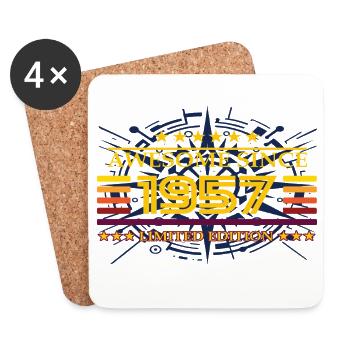 Awesome since 1957 Limited Edition - Untersetzer (4er-Set) - Weiß - Vorne