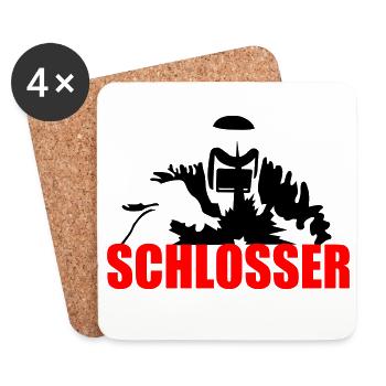 Schlosser - Untersetzer (4er-Set) - Weiß - Vorne