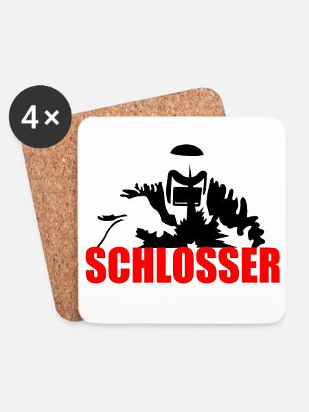 Schlosser - Untersetzer (4er-Set) - Weiß
