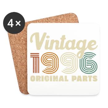 30 Years 1996 Vintage Retro Birthday Gift - Coasters (set of 4) - white - Front