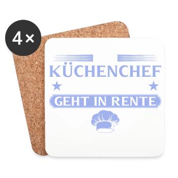 Chef légendaire à la retraite - Dessous de verre (lot de 4) - blanc - Devant