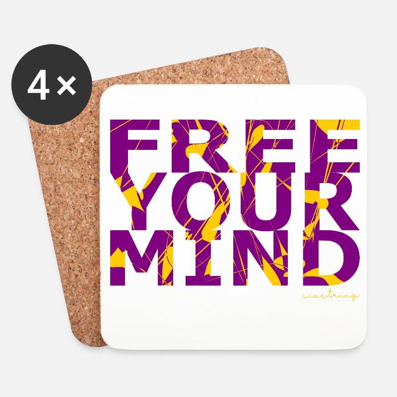 Free Your Mind - Untersetzer (4er-Set) - Weiß